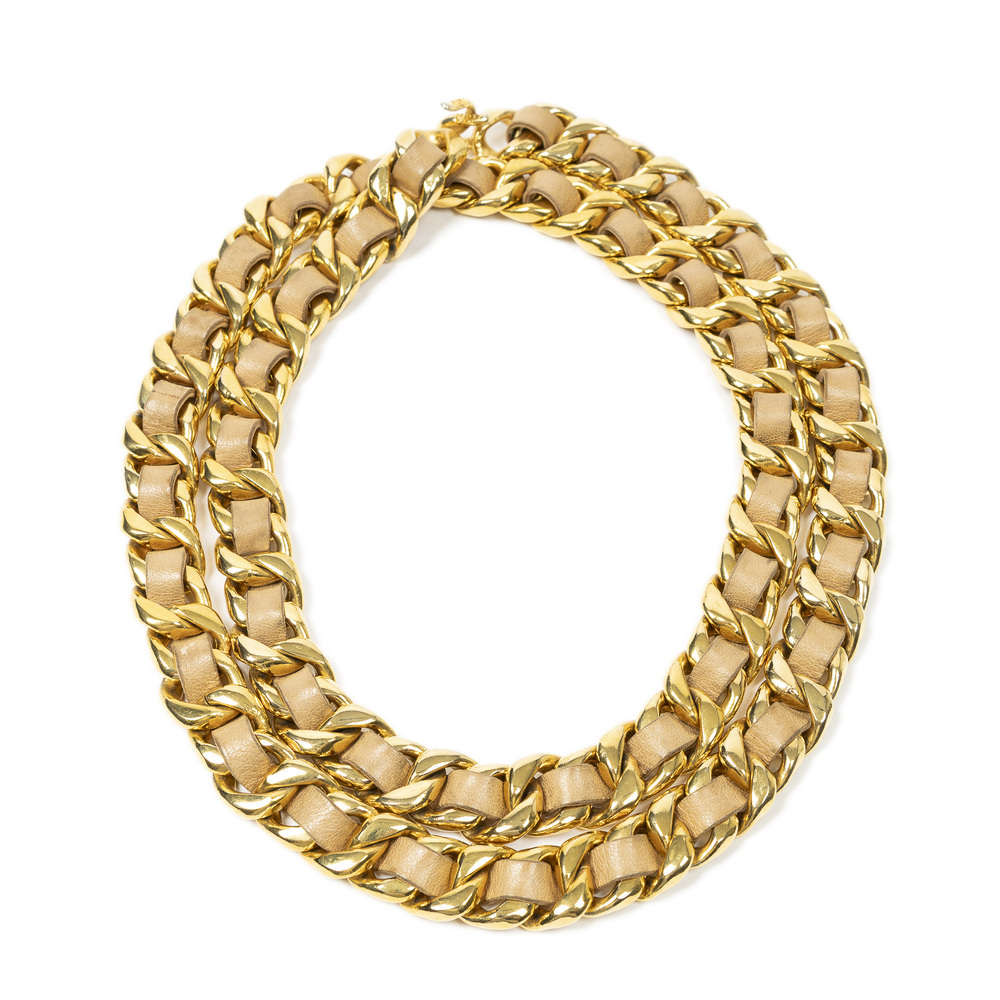 Chanel CC Leather Chain Belt